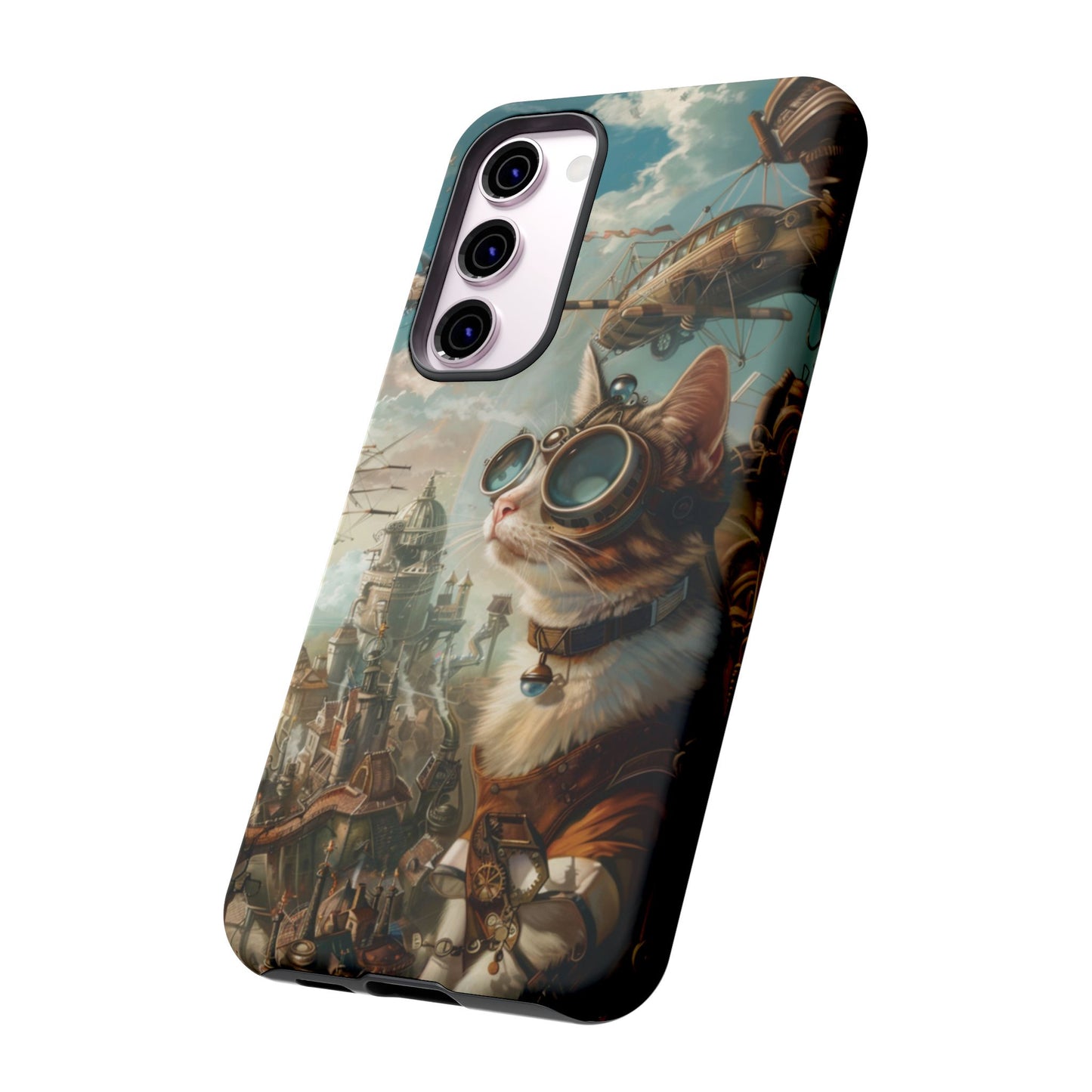 Steampunk Cat Adventurer - iPhone, Google Pixel, Samsung Galaxy