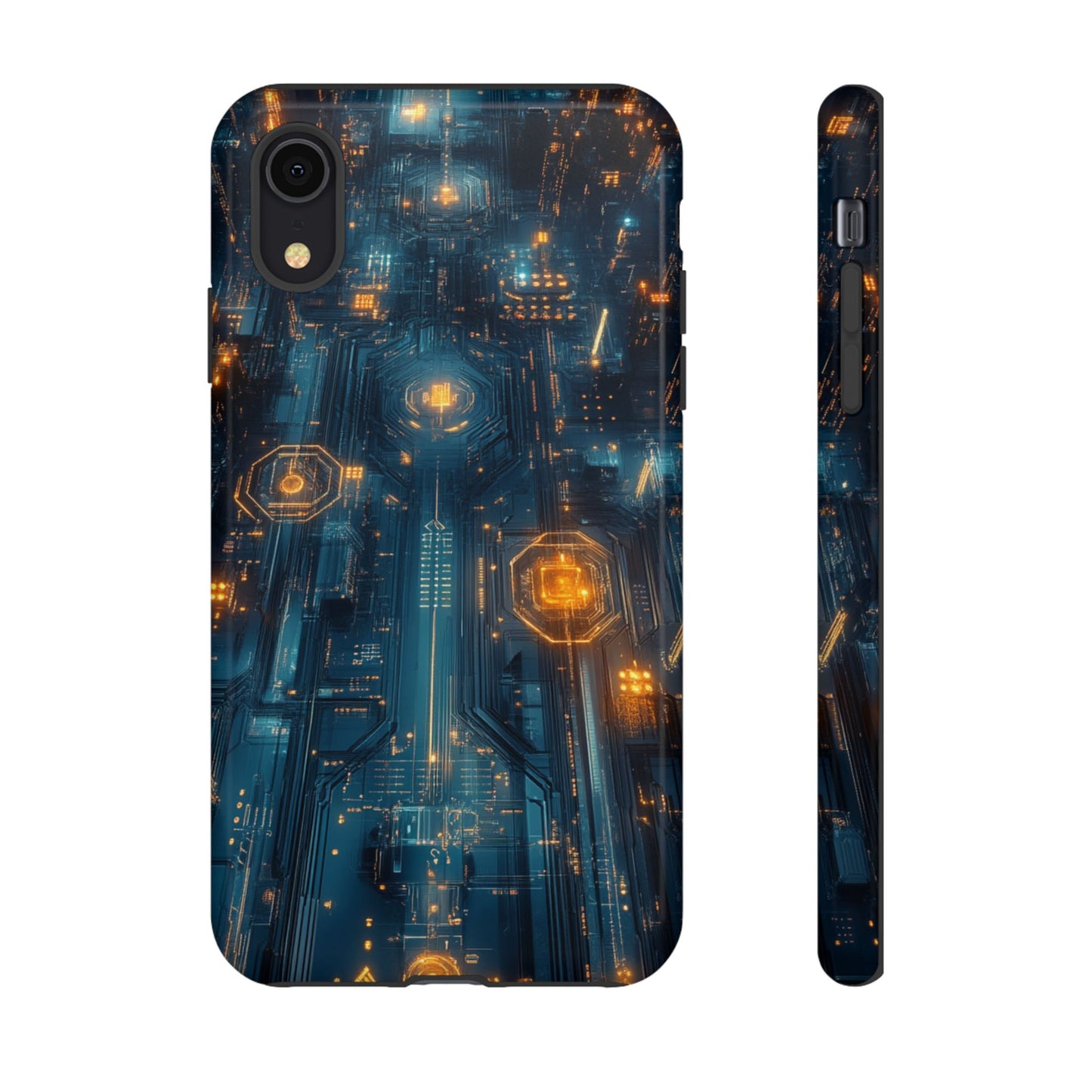 Quantum Neon Skyline – Tough iPhone Case