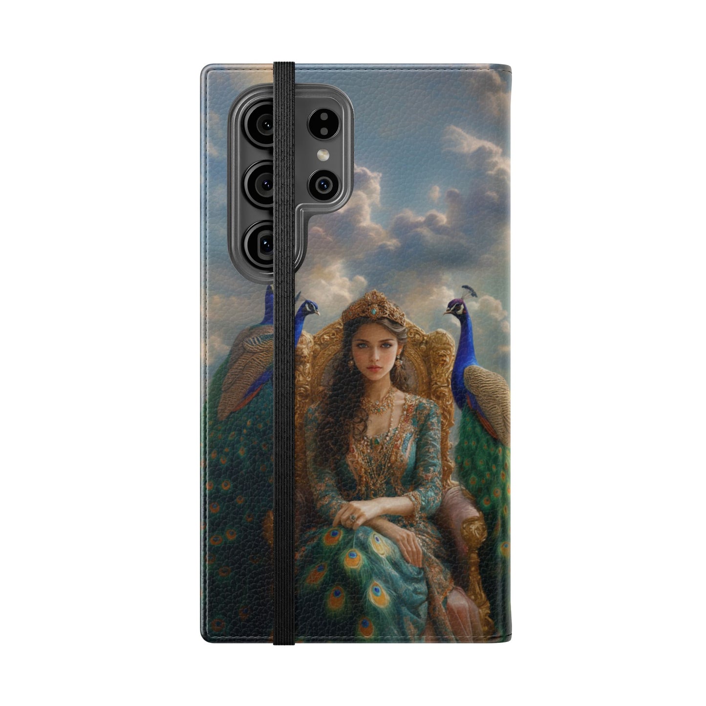 Hera Peacock Empress Golden Throne - Wallet Flip Case