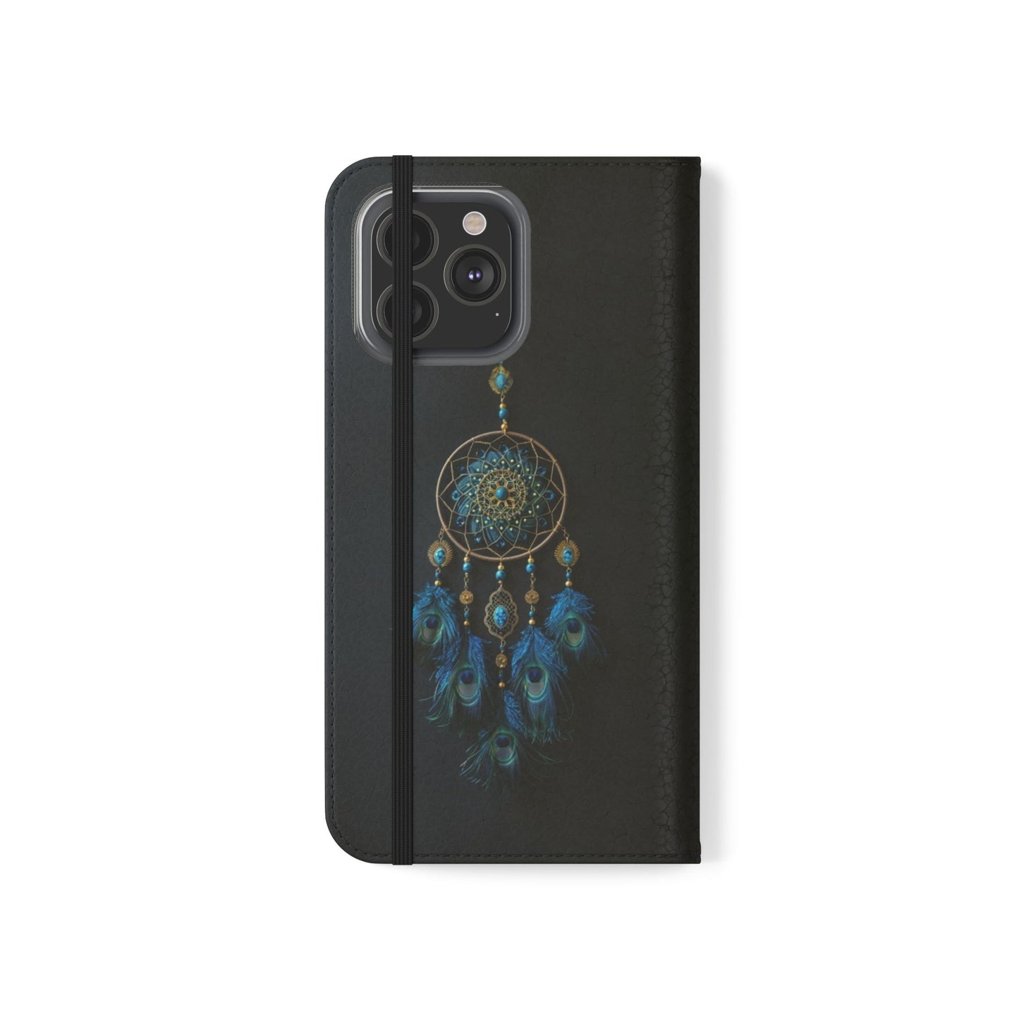 Peacock Feather Dreamcatcher - Wallet Flip Case