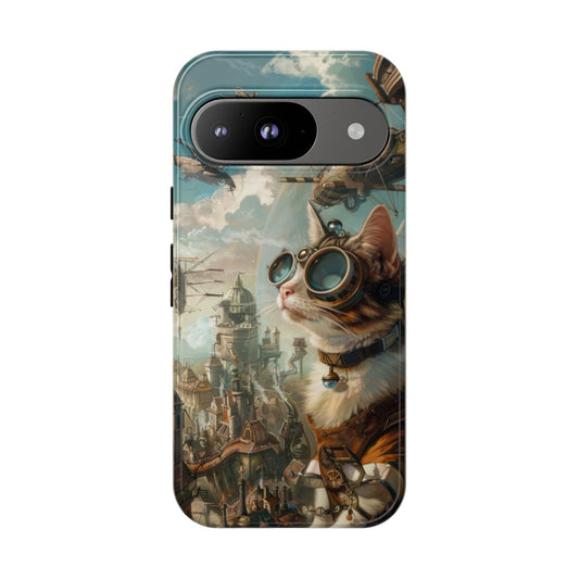 Steampunk Aviator Cat - Tough Google Pixel Case