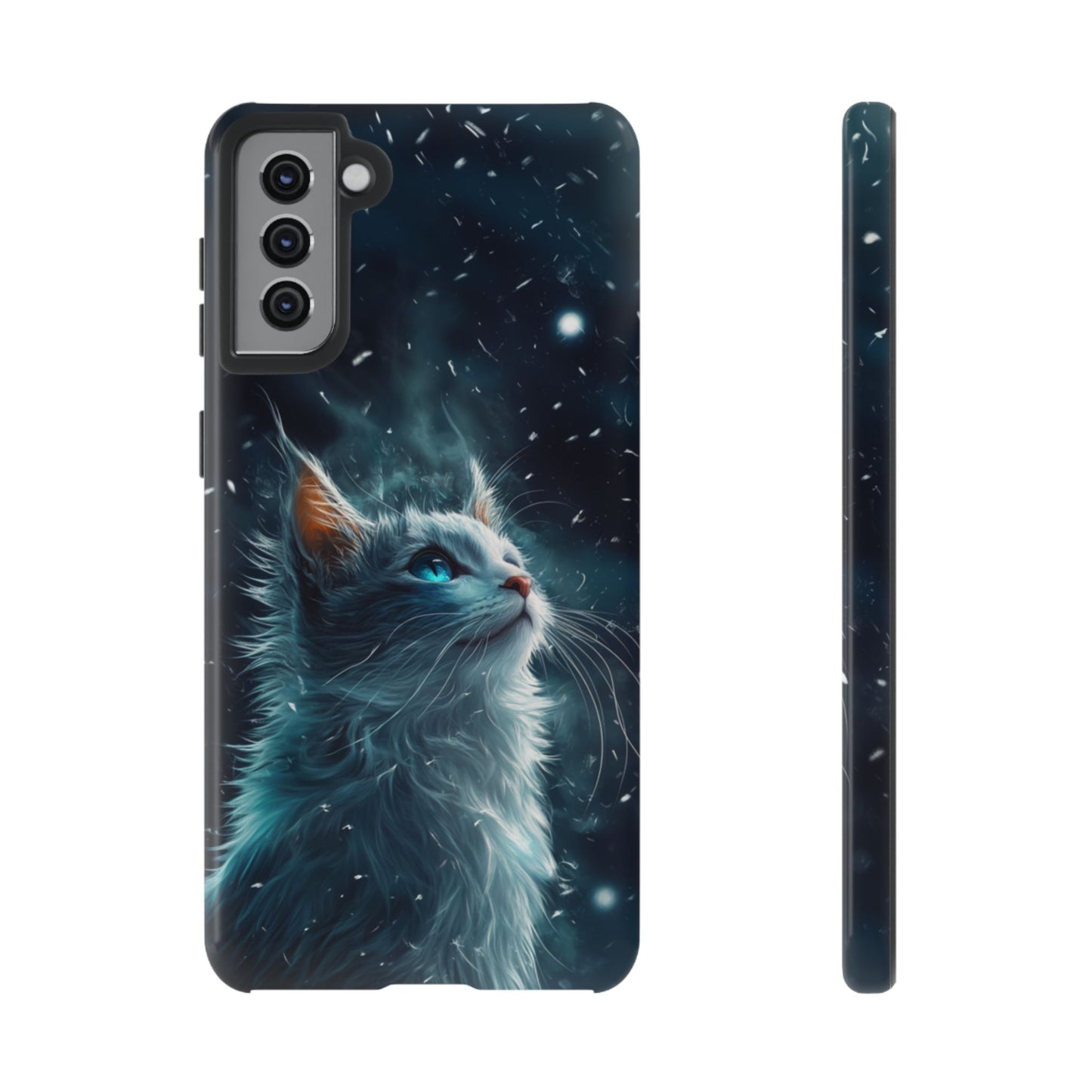 Ethereal Gaze White Cat Phone Case - iPhone, Google Pixel, Samsung Galaxy