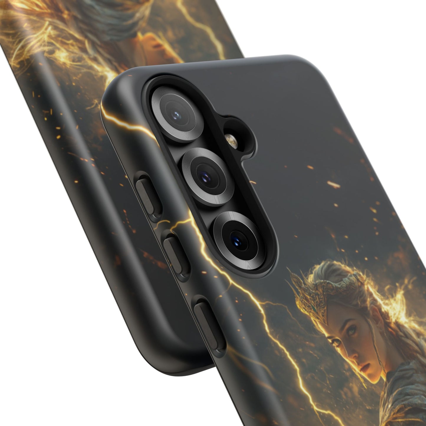 Elf Queen Golden Lightning Storm Crown - Tough Samsung Galaxy Case