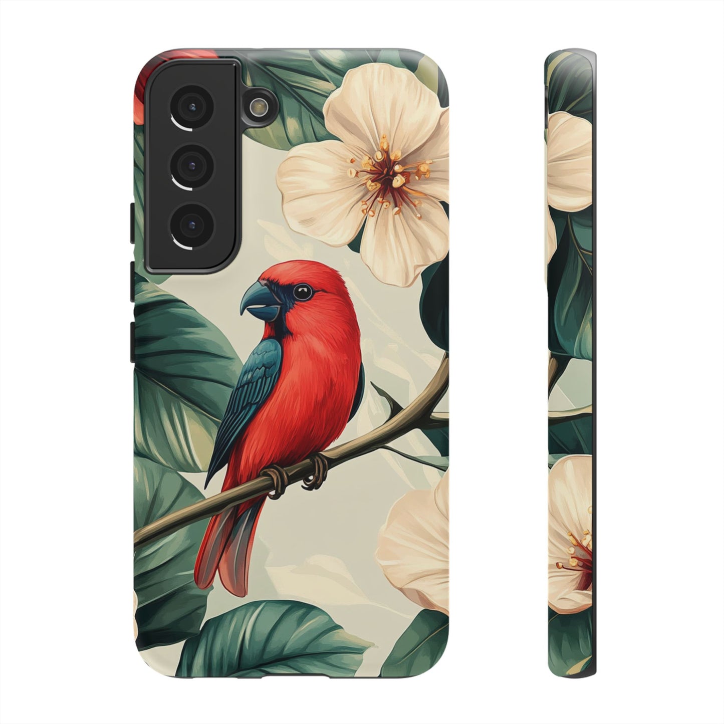 Tropical Bird and Hibiscus Phone Case – iPhone, Google Pixel, Samsung Galaxy