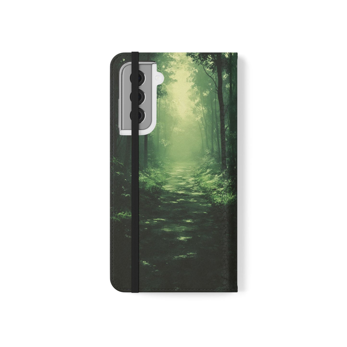 Emerald Mist Forest Path - Wallet Flip Case