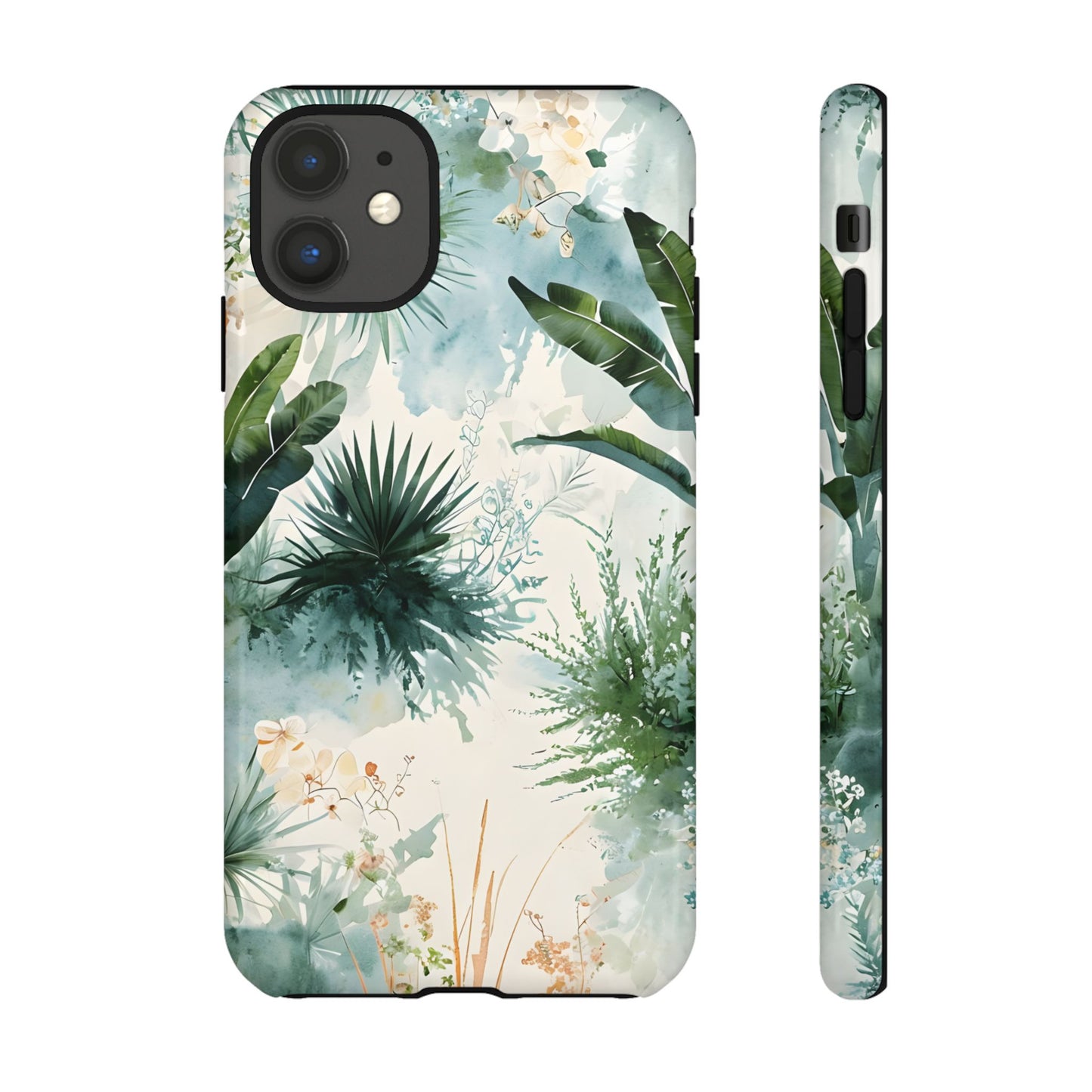 Tropical Botanical Watercolor - Tough iPhone Case