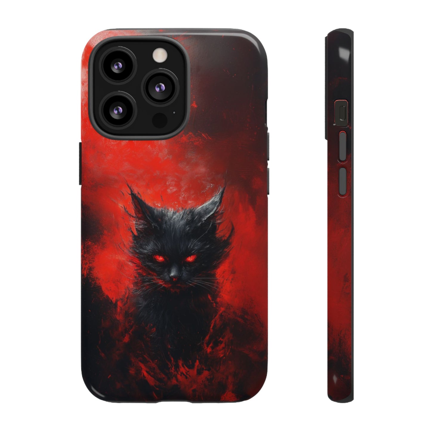 Fire Demon Black Cat - Tough iPhone Case
