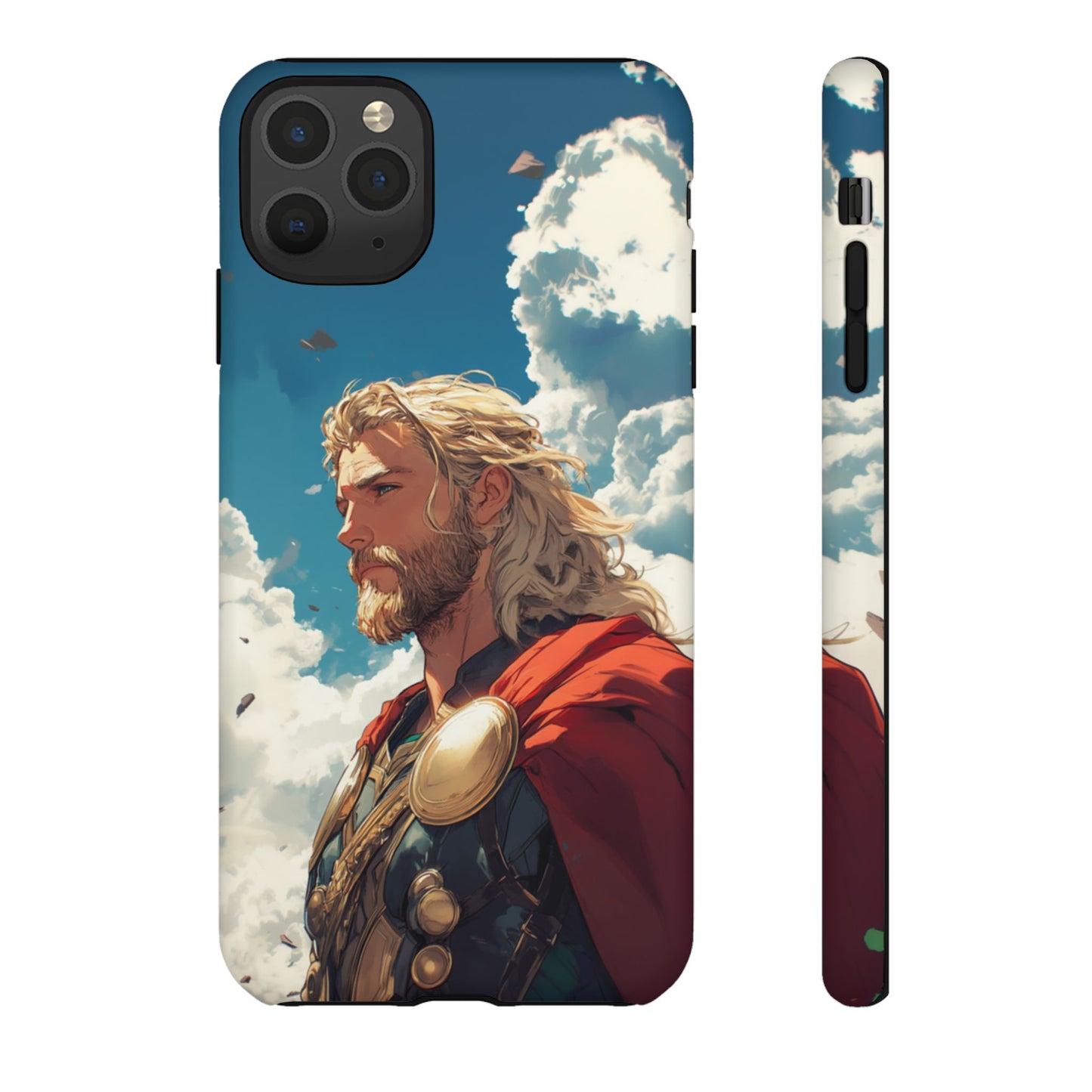 Celestial Protector: Anime-Style Thor Phone Case - iPhone, Google Pixel, Samsung