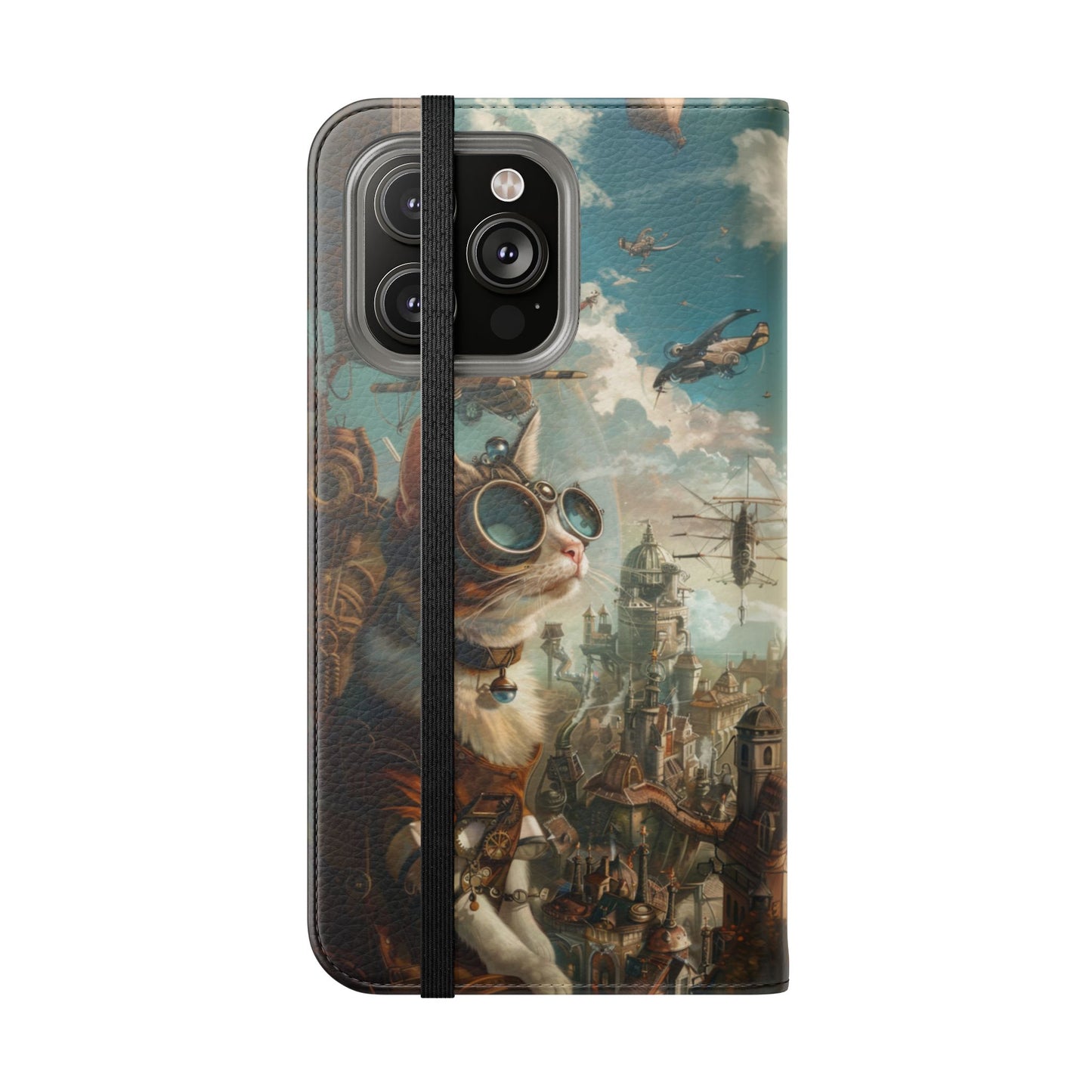 Steampunk Aviator Cat - Wallet Flip Case