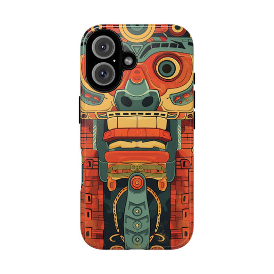 Aztec Totem Mask - Tough iPhone Case