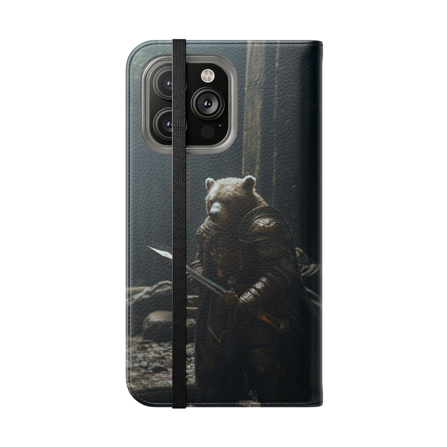Medieval Bear Warrior Knight - Wallet Flip Case
