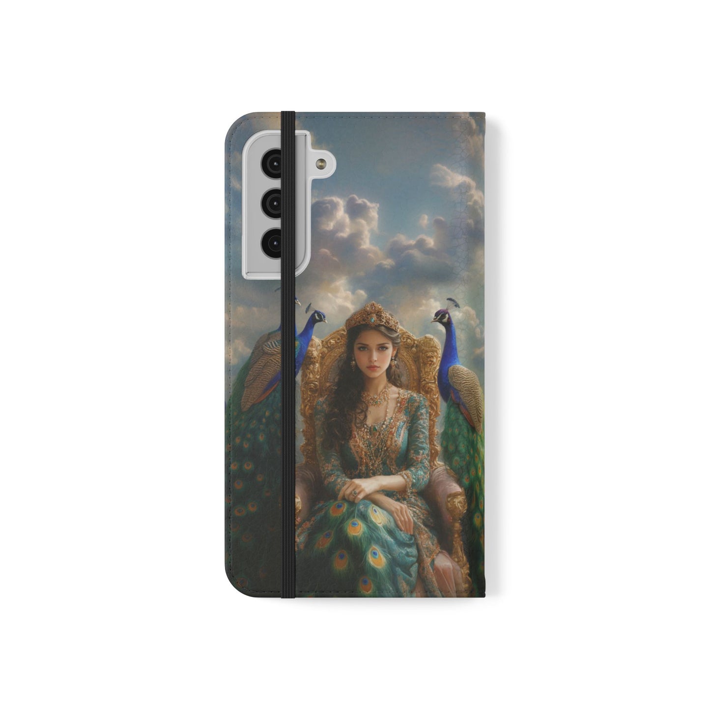 Hera Peacock Empress Golden Throne - Wallet Flip Case
