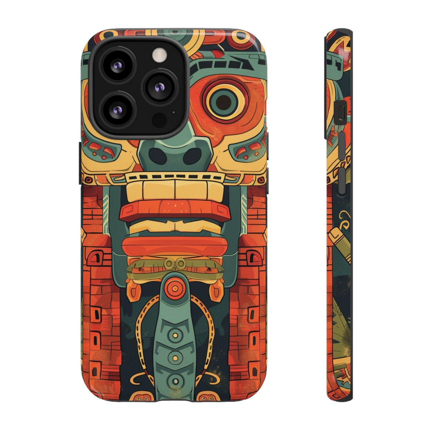 Aztec Totem Mask - Tough iPhone Case