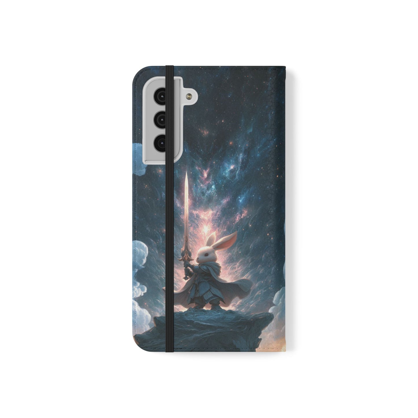 Cosmic Warrior Rabbit - Wallet Flip Case