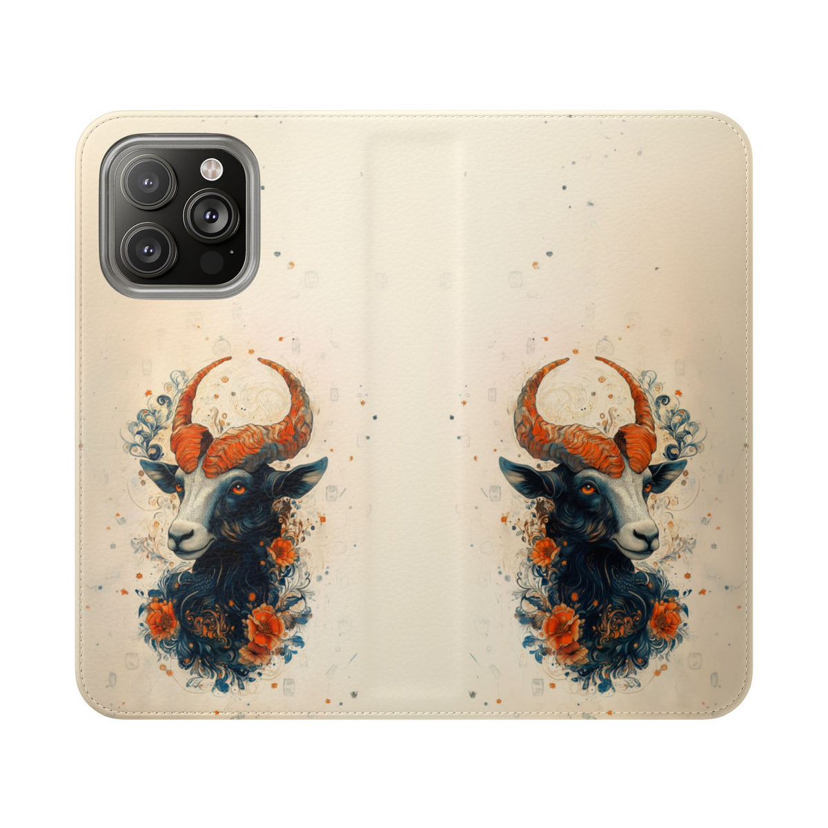 Capricorn Celestial Goat - Wallet Flip Case