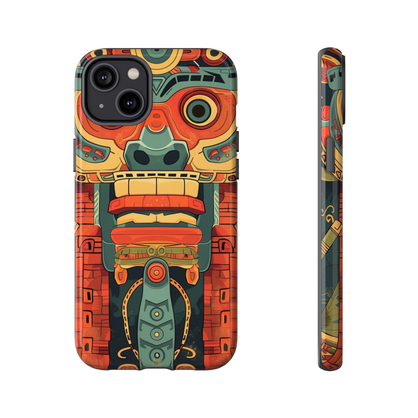 Aztec Totem Mask - Tough iPhone Case