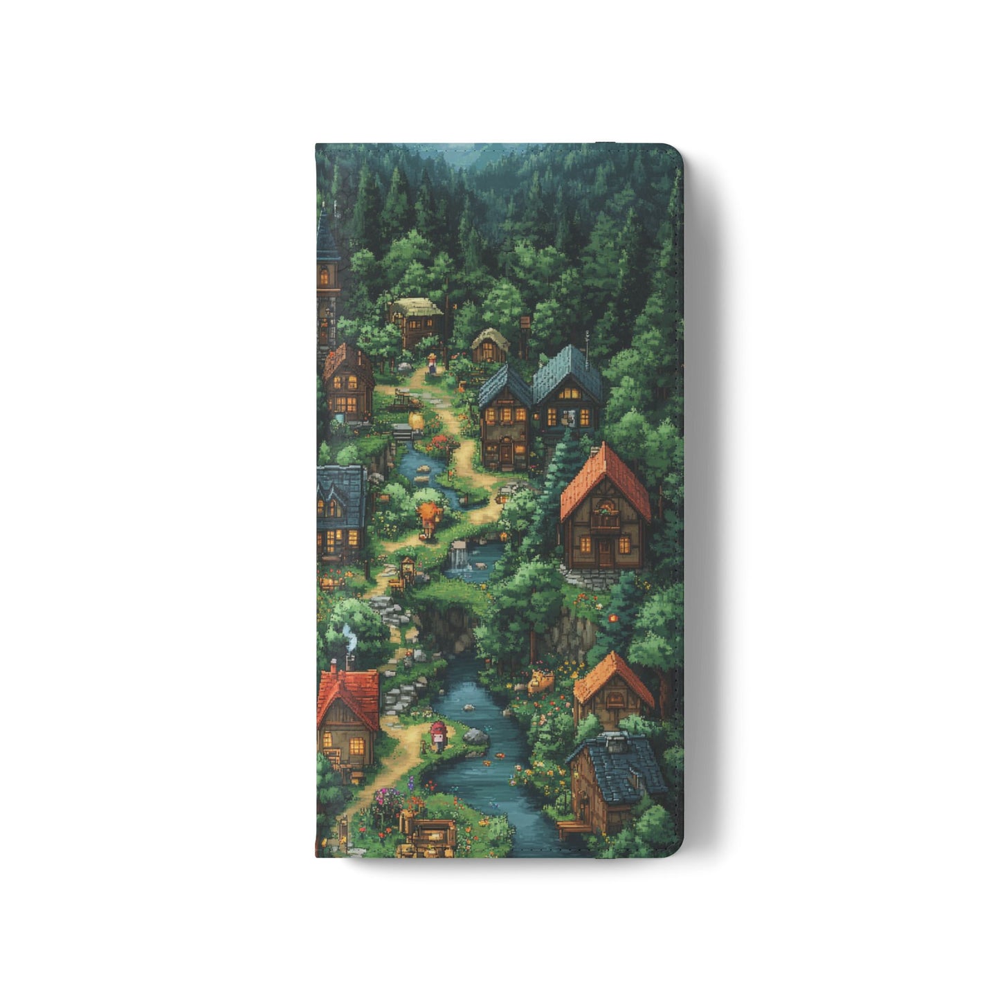 Pixel Forest Hamlet - Wallet Flip Case