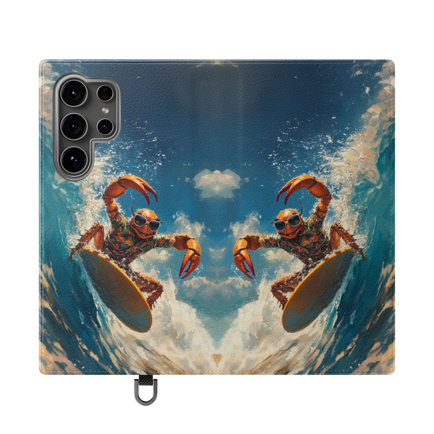 Surfing Crab - Wallet Flip Case