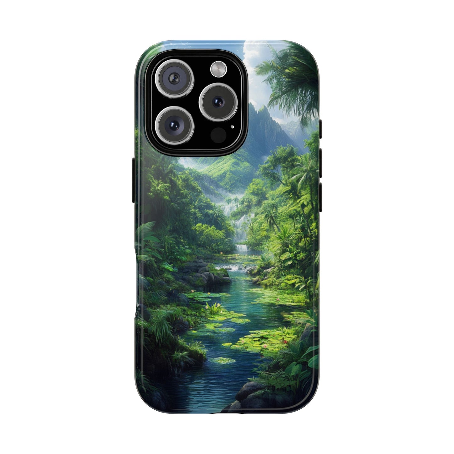Verdant Jungle Cascade – Tough iPhone Case