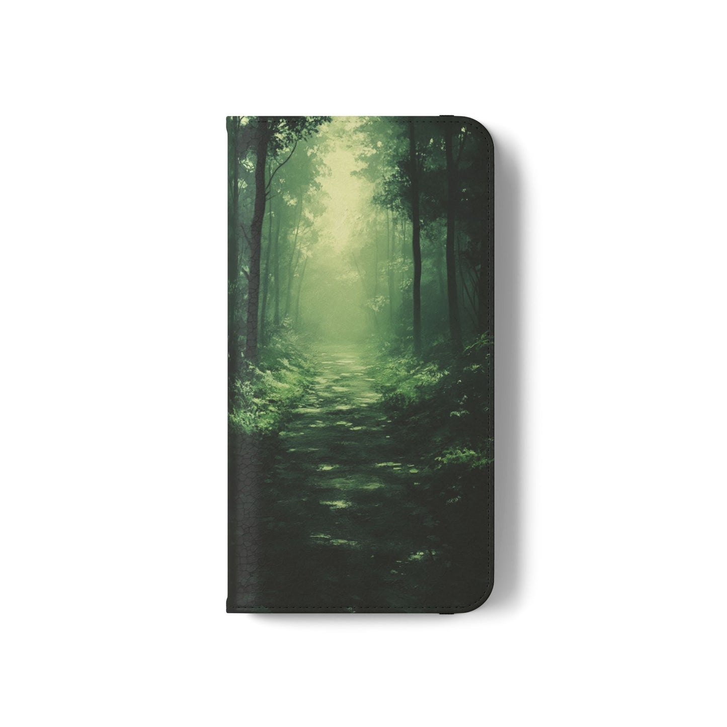 Emerald Mist Forest Path - Wallet Flip Case