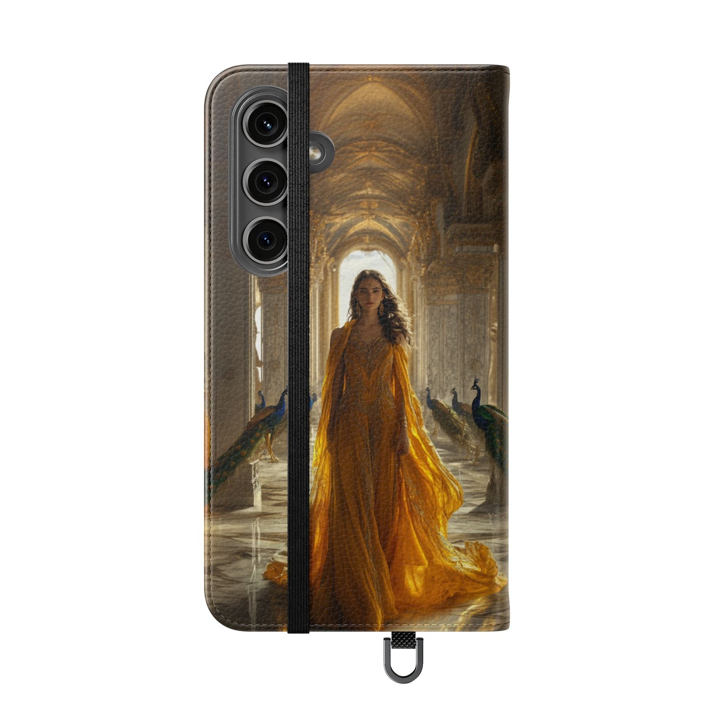 Hera Golden Palace Peacock Goddess - Wallet Flip Case