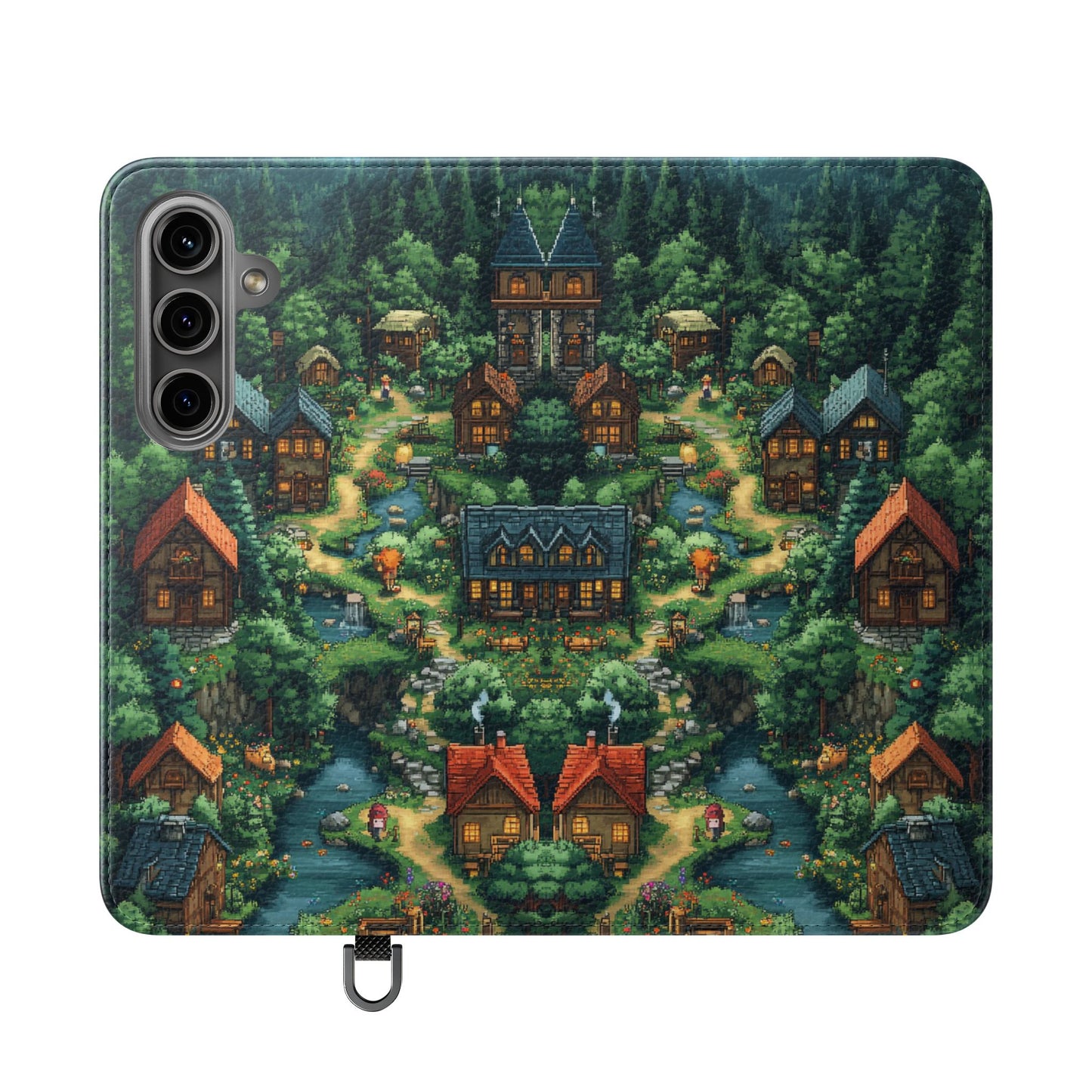 Pixel Forest Hamlet - Wallet Flip Case
