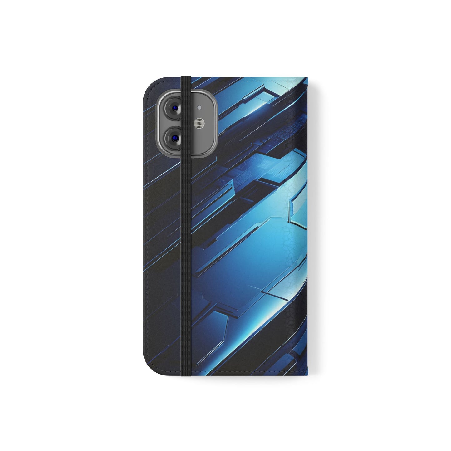 Blue Tech Matrix - Wallet Flip Case