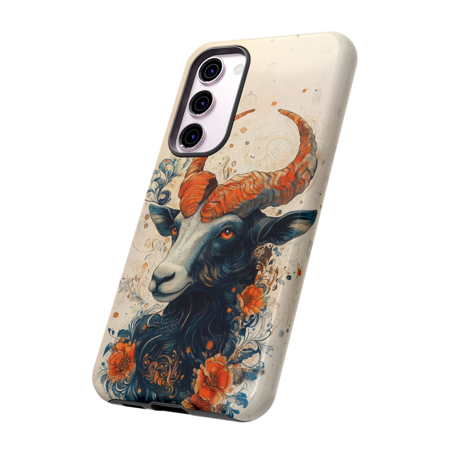 Capricorn Zodiac Artistic Floral Phone Case – iPhone, Google Pixel, Samsung Galaxy