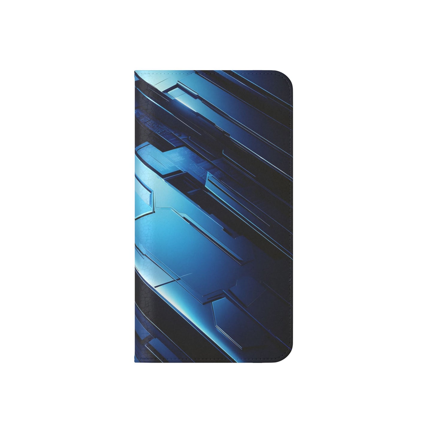 Blue Tech Matrix - Wallet Flip Case