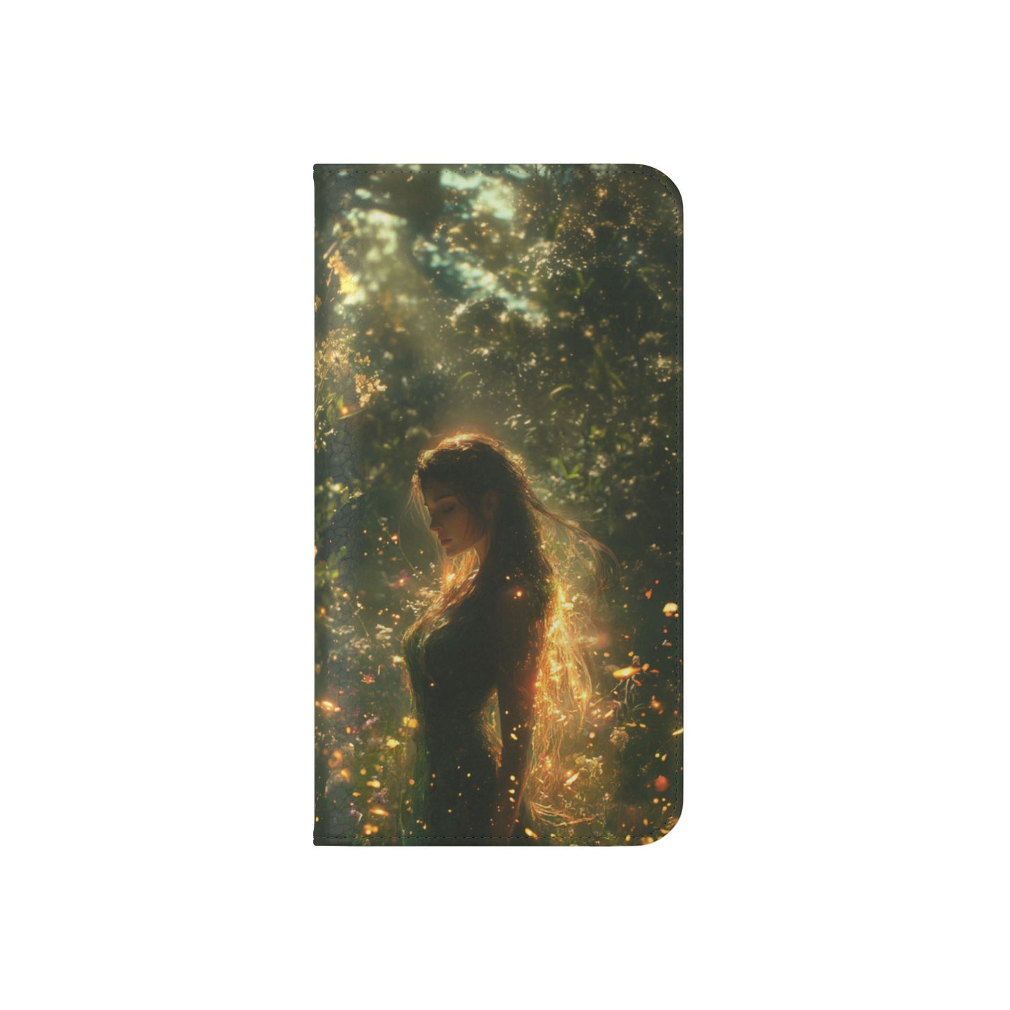 Forest Goddess Golden Light Meadow - Wallet Flip Case