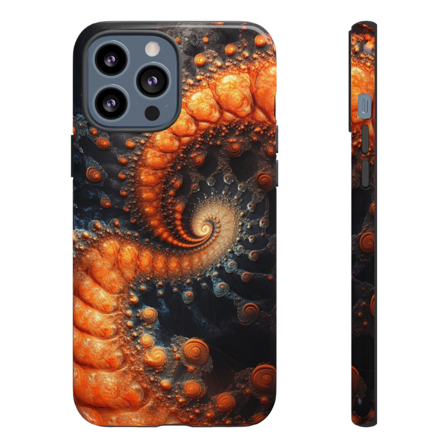 Amber Spiral Fractal – Tough iPhone Case