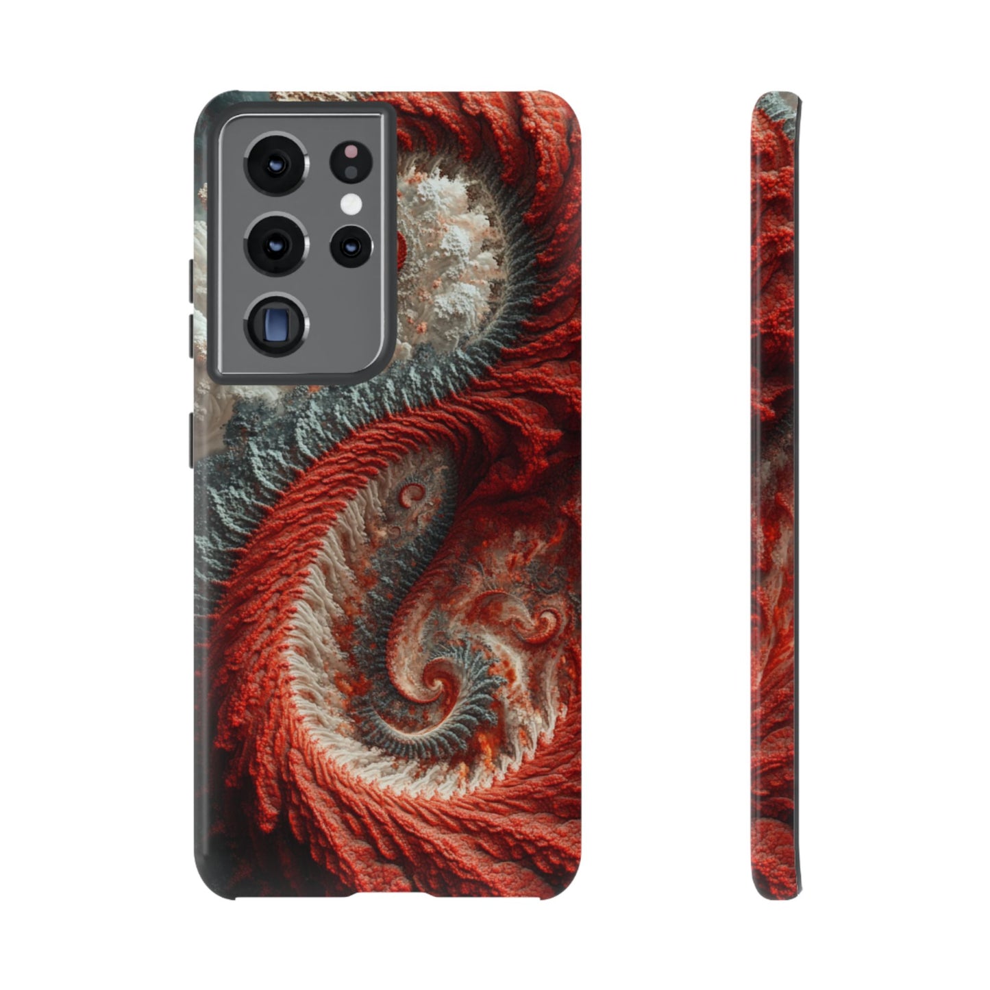 Crimson Spiral Fractal – Tough Samsung Galaxy Case