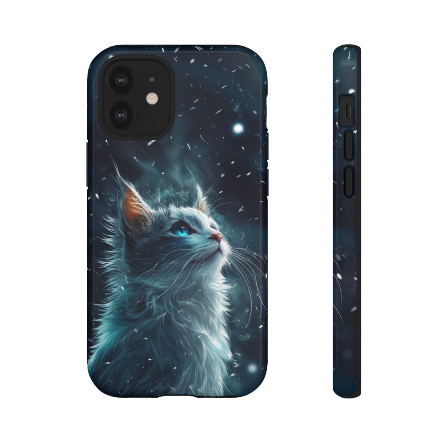 Ethereal Gaze White Cat Phone Case - iPhone, Google Pixel, Samsung Galaxy