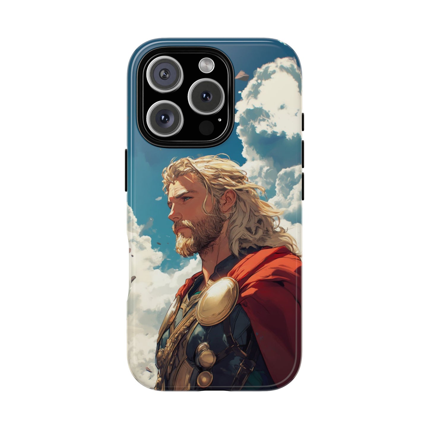 Celestial Protector: Anime-Style Thor Phone Case - iPhone, Google Pixel, Samsung