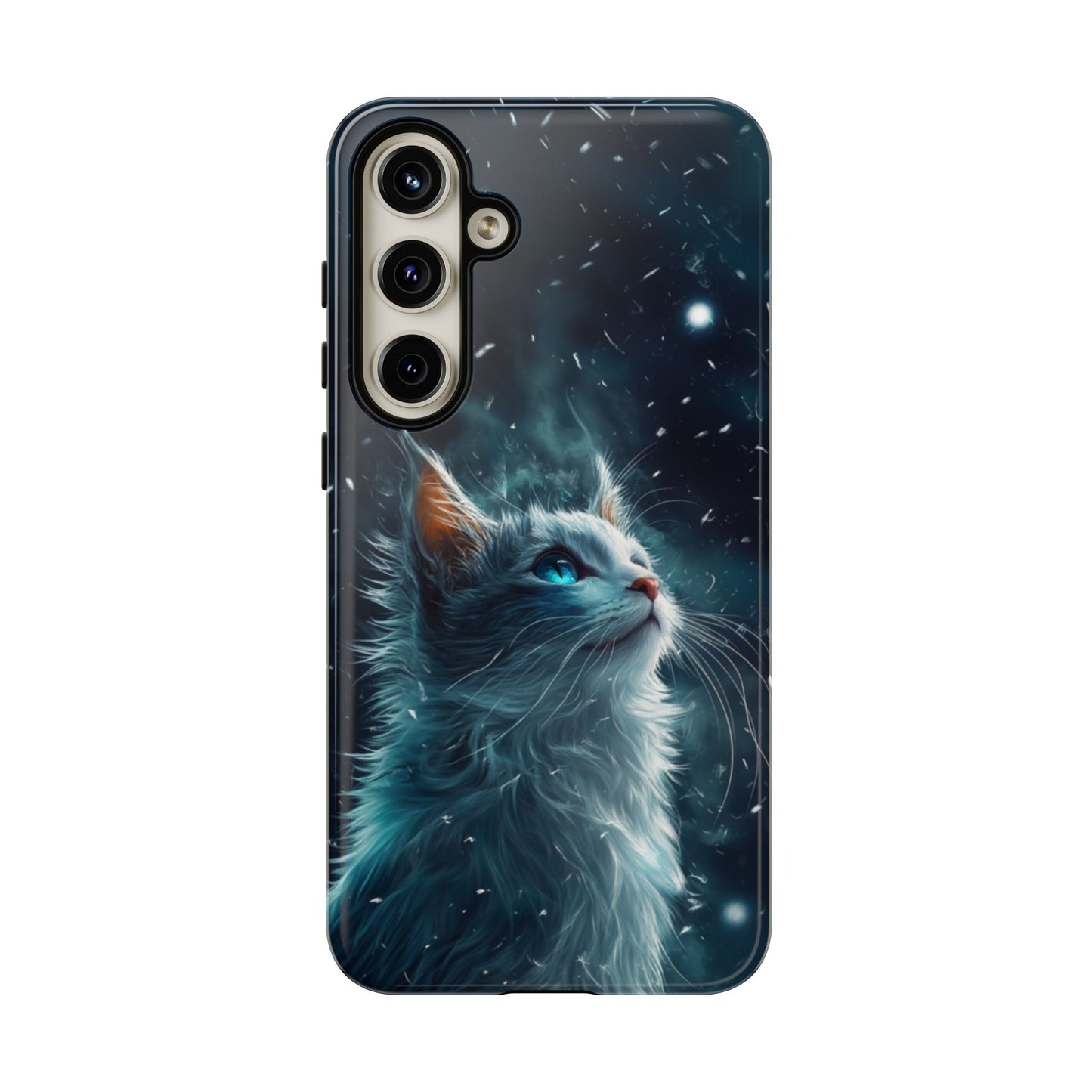 Ethereal Gaze White Cat Phone Case - iPhone, Google Pixel, Samsung Galaxy