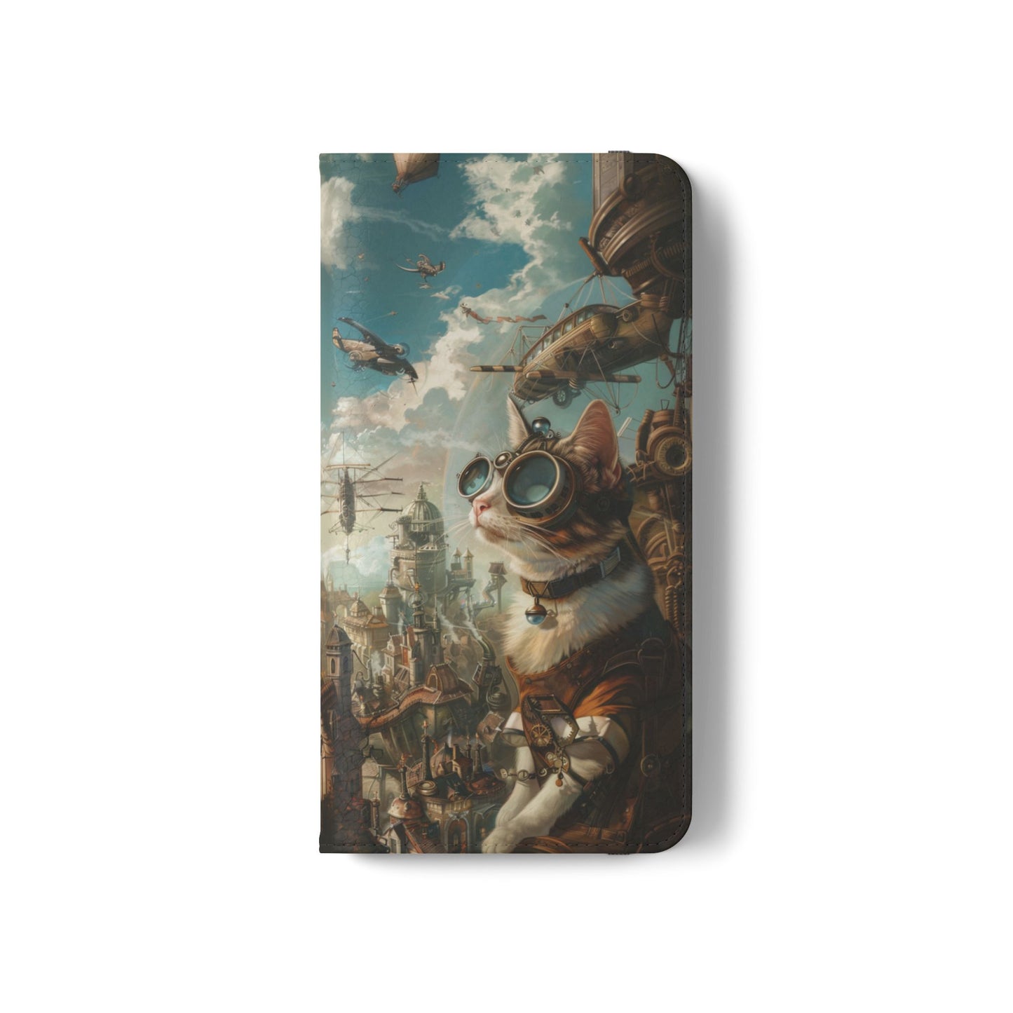 Steampunk Aviator Cat - Wallet Flip Case