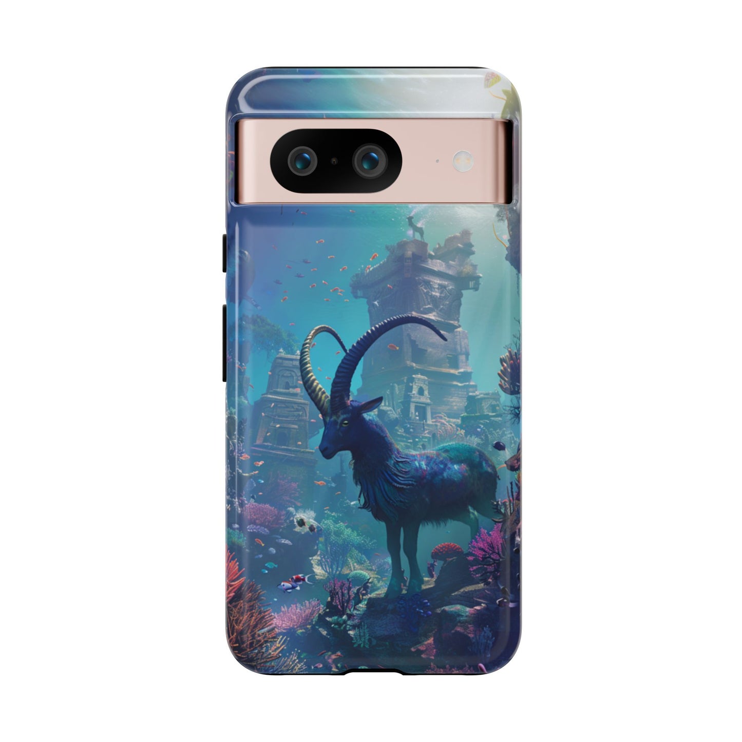 Capricorn's Underwater Realm - iPhone, Google Pixel, Samsung Galaxy