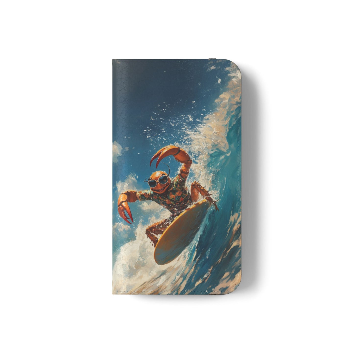 Surfing Crab - Wallet Flip Case