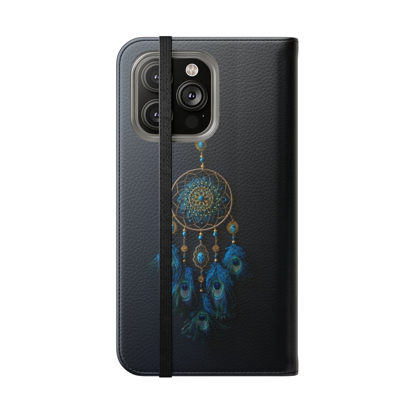Peacock Feather Dreamcatcher - Wallet Flip Case
