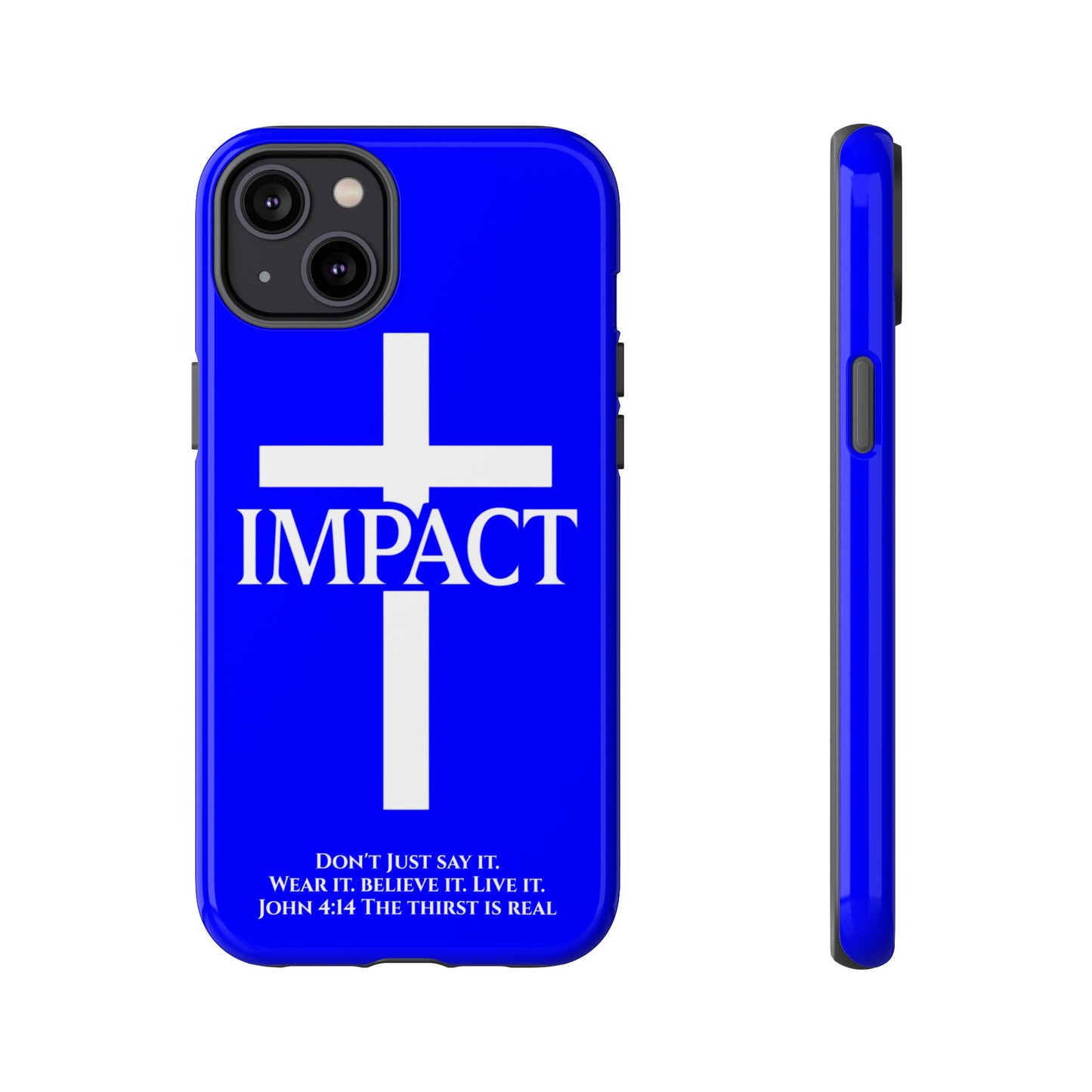 Impact Blue - Tough iPhone Case