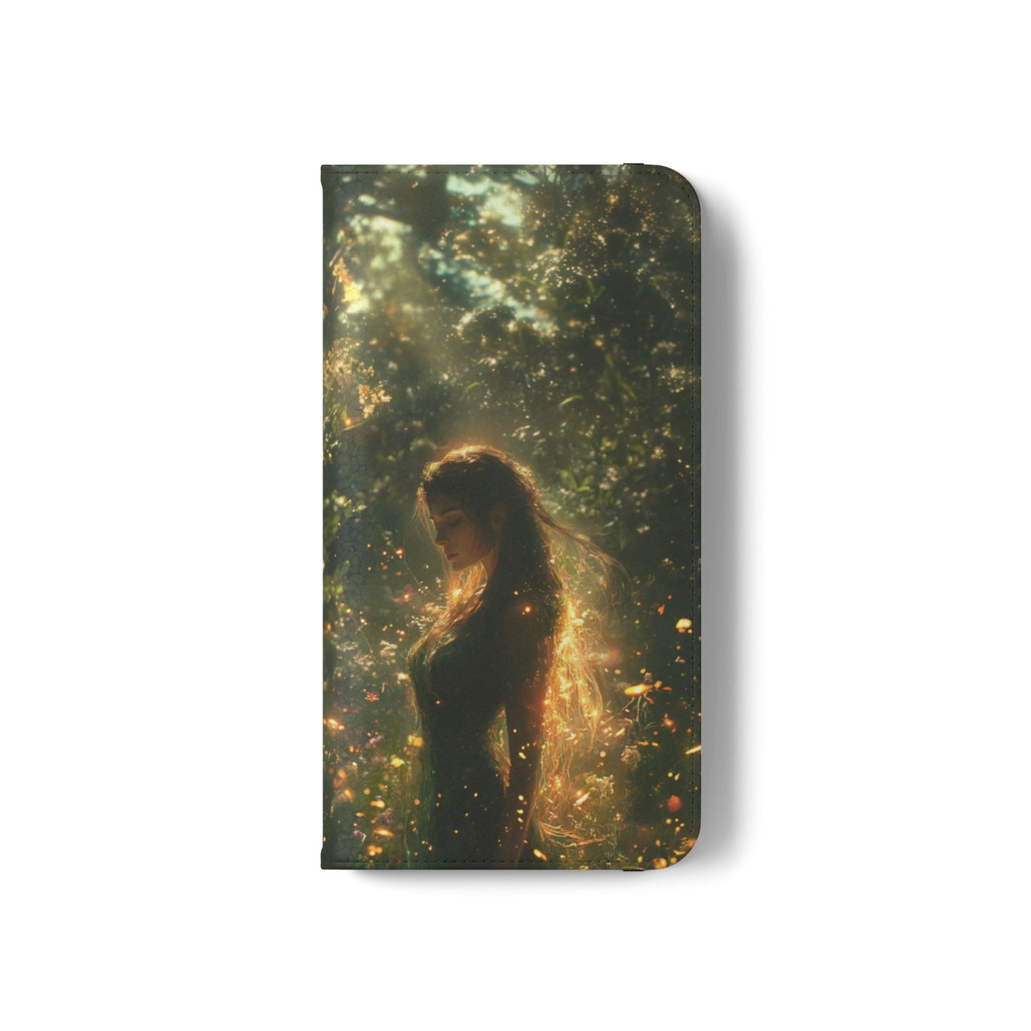 Forest Goddess Golden Light Meadow - Wallet Flip Case