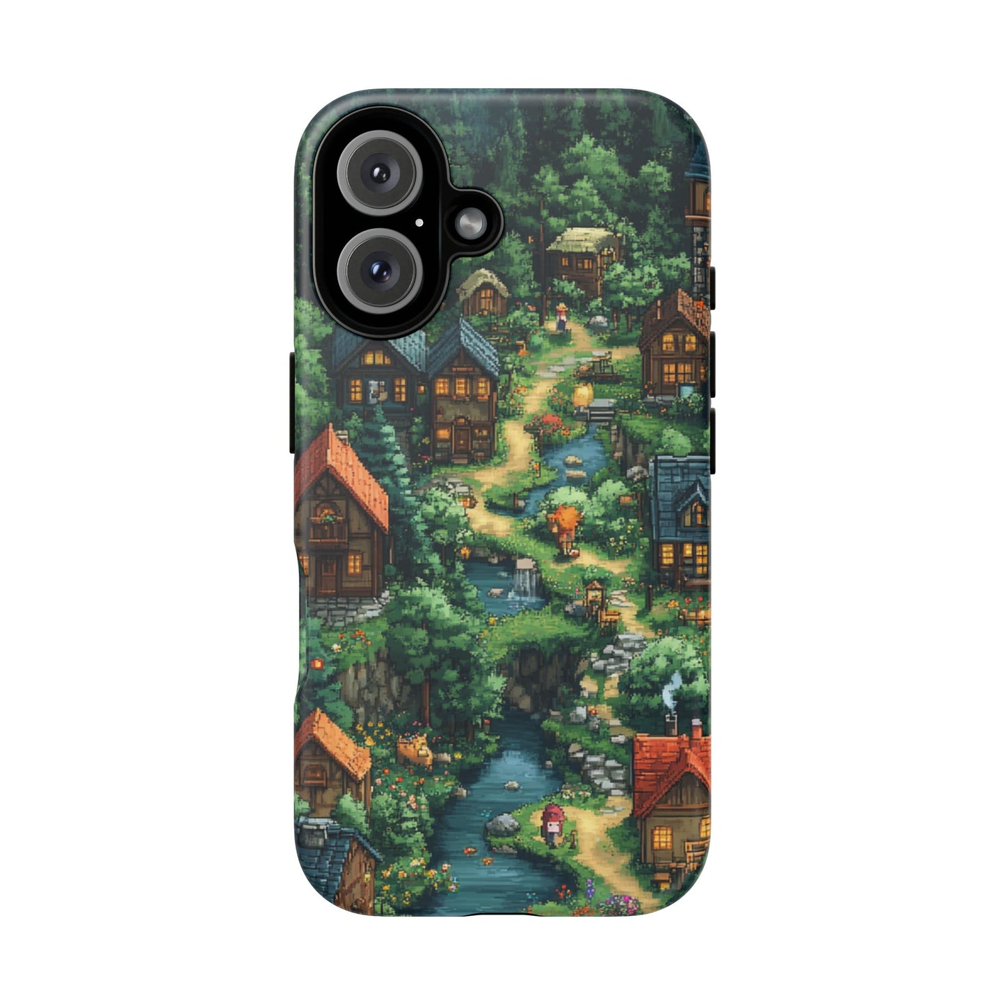 Enchanted Village: Pixel Paradise Phone Case - iPhone, Google Pixel, Samsung Galaxy