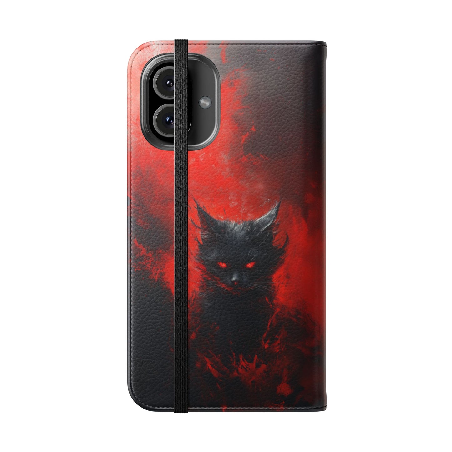 Fire Demon Black Cat - Wallet Flip Case