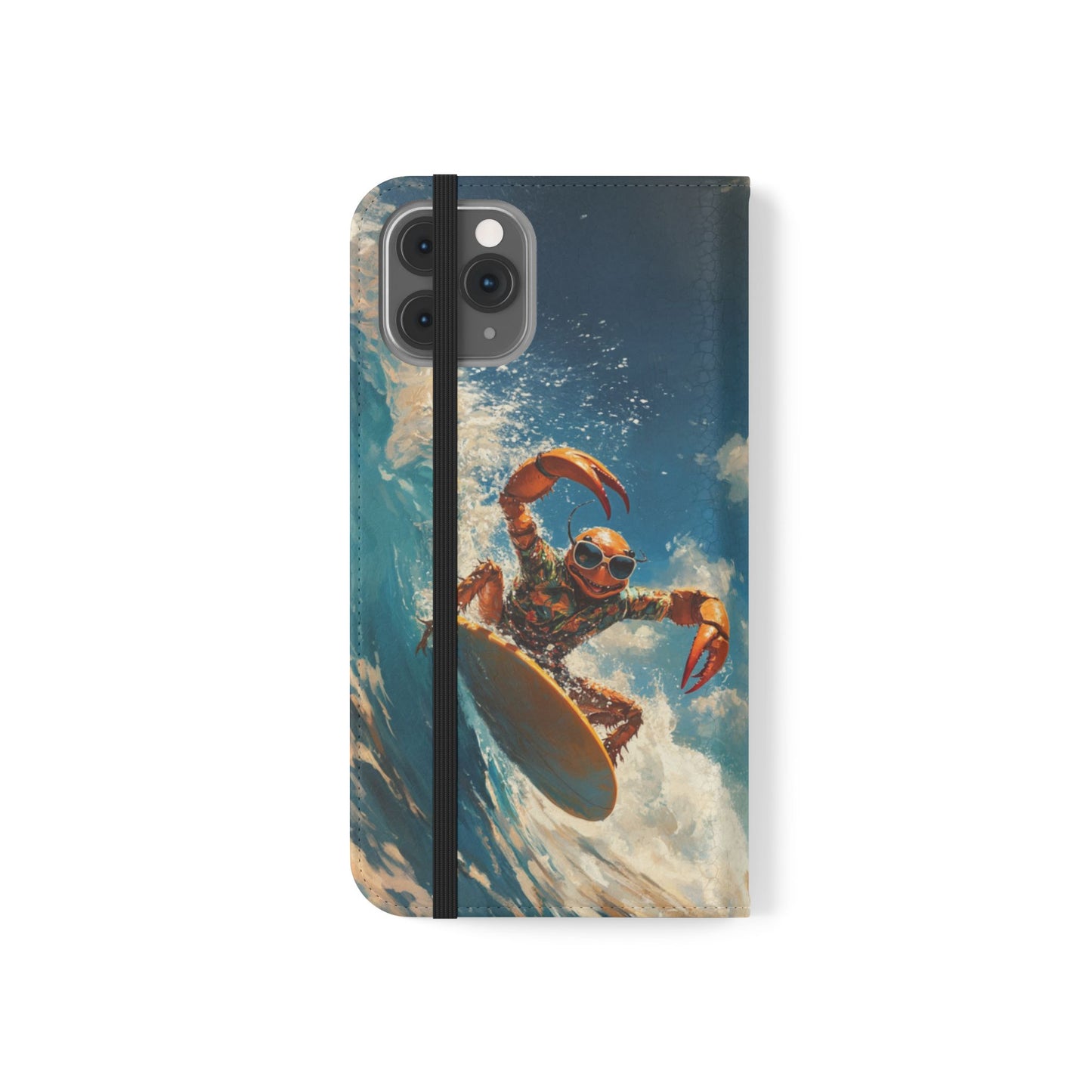 Surfing Crab - Wallet Flip Case