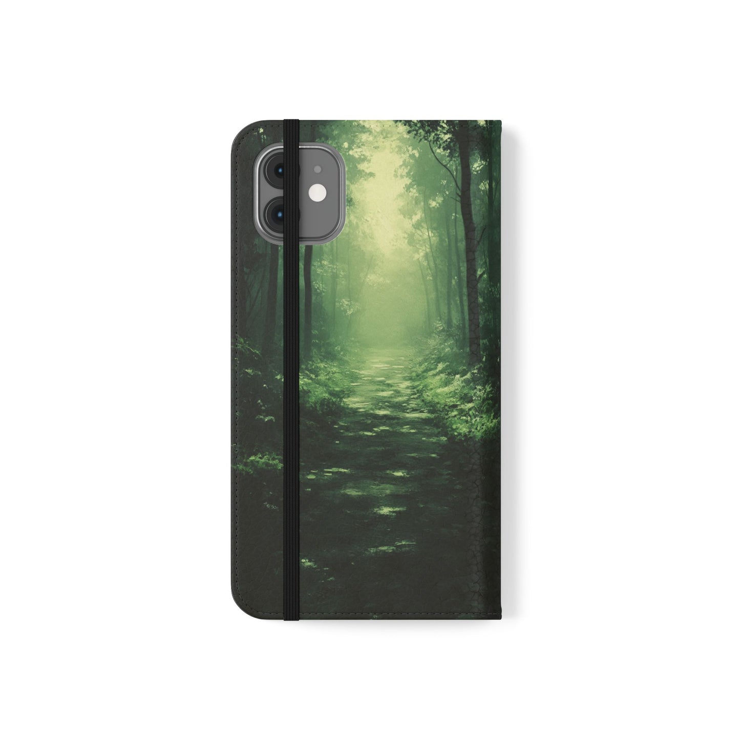 Emerald Mist Forest Path - Wallet Flip Case
