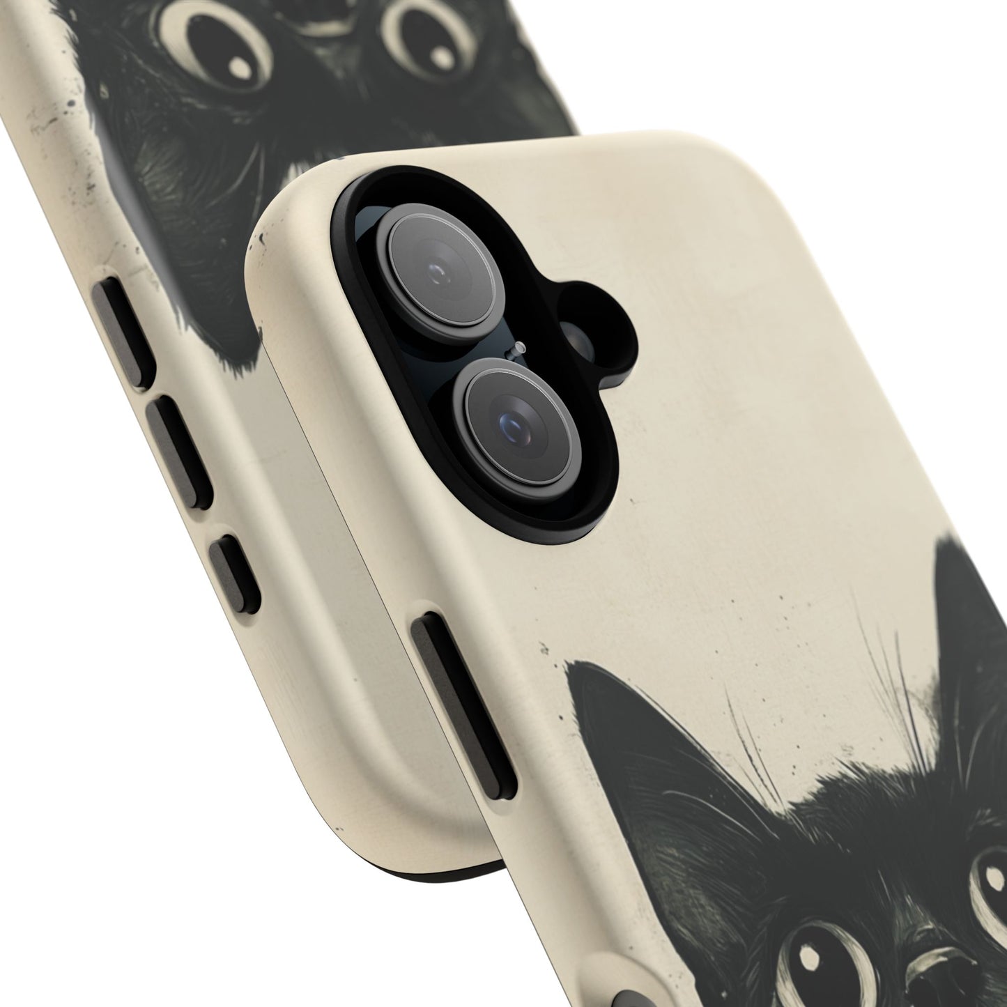 Black Cat Ink Sketch - Tough iPhone Case