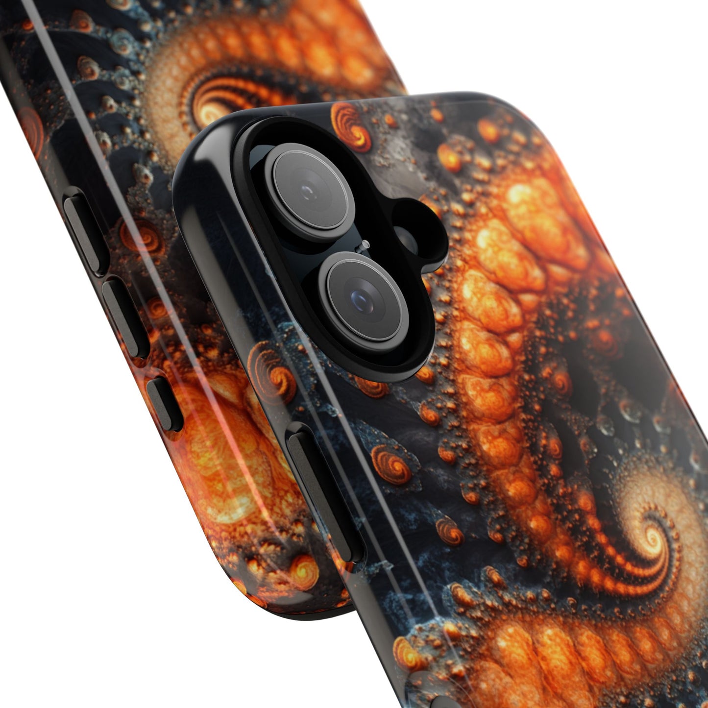 Amber Spiral Fractal – Tough iPhone Case