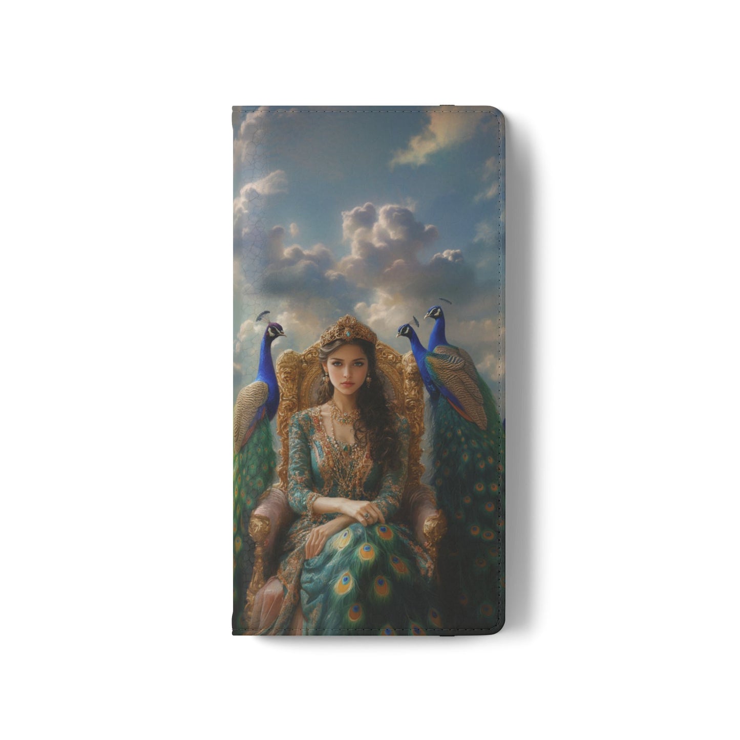 Hera Peacock Empress Golden Throne - Wallet Flip Case