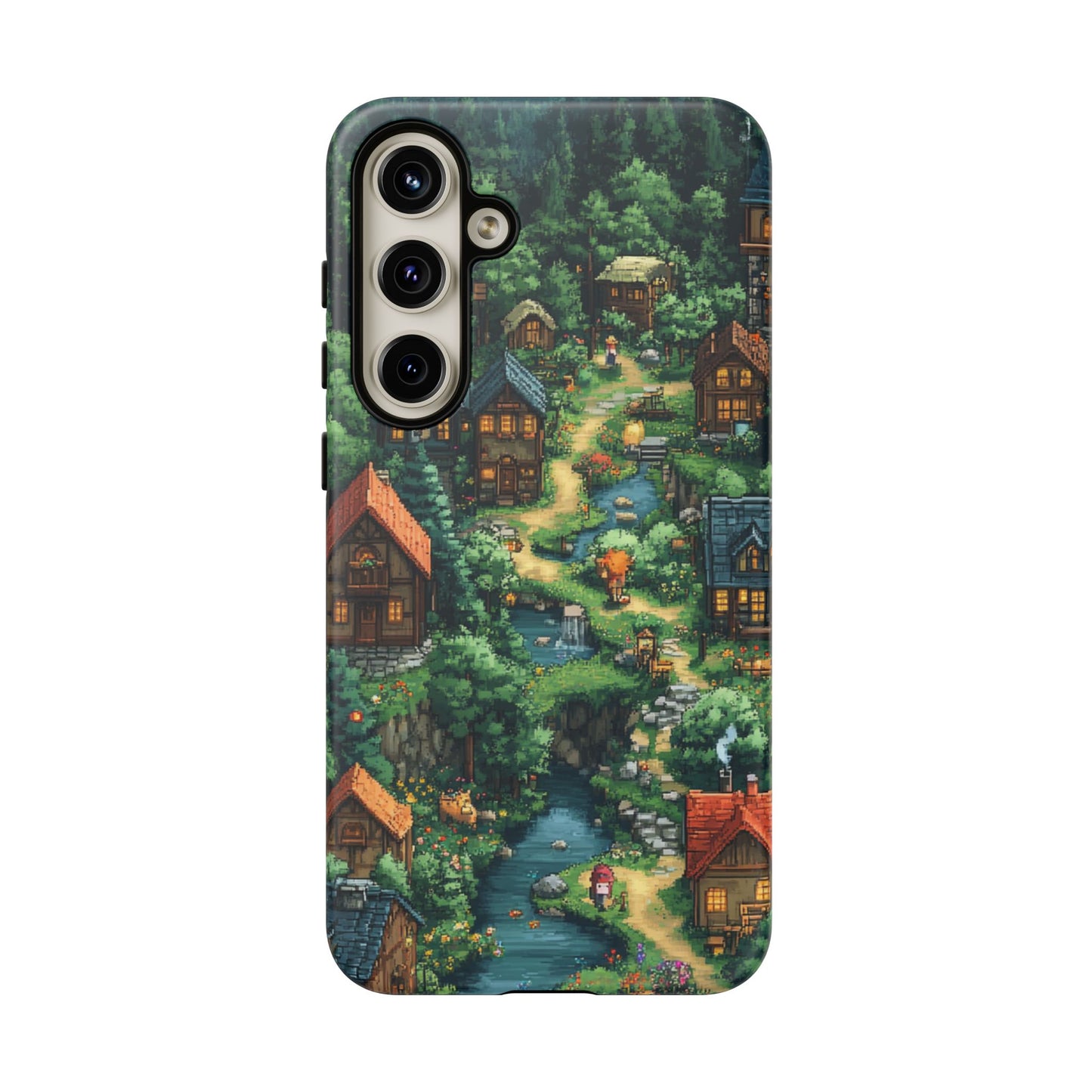 Enchanted Village: Pixel Paradise Phone Case - iPhone, Google Pixel, Samsung Galaxy