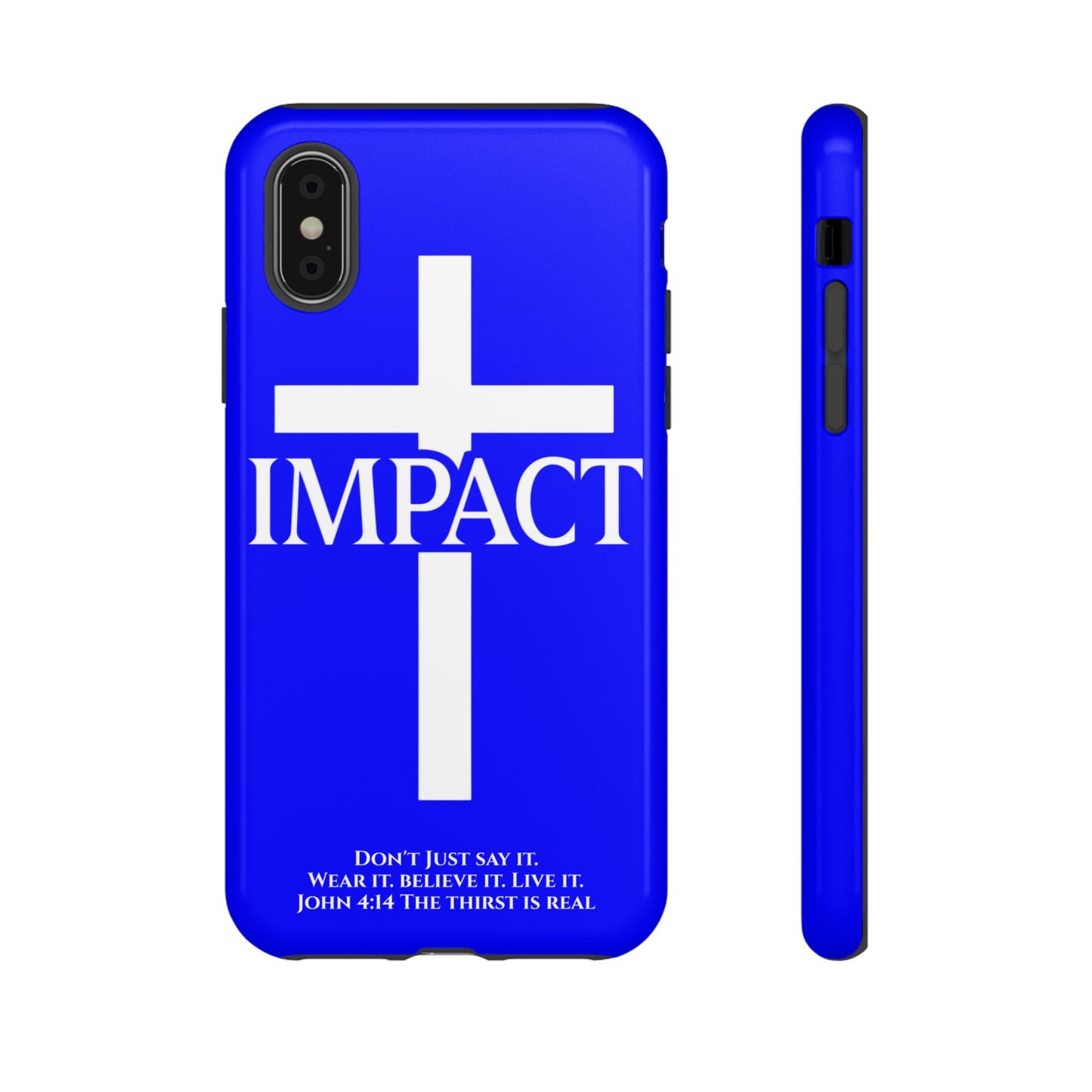 Impact Blue - Tough iPhone Case